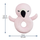 Baby Flamingo Soft Rattle Toy  Flamingo Plush Infant Shaker Rattle Easy-grasp St