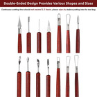 18pcs Clay Sculpting Tools  Basic Clay Pottery Carving Tool Kit With Wooden Hand