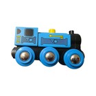 Brio 33607 Blue Engine Classic Wooden Railway Train 2004 Toy Silver Tone Wheels