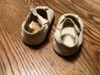 Vintage Pair Used Leather Size 1 Baby Shoes Button Strap