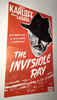 The Invisible Ray Rare 1948 Universal Horror Film Boris Karloff Movie Pressbook