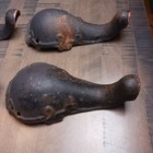 4 Antique 9  Matching Cast Iron Stove Legs feet  Screw Hole swirl Pattern ornate