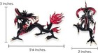 5    Chinese Black Dragon Blown Glass Mythical Animals Crystal Figurine Miniature