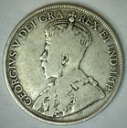 1919 C Canada Newfoundland 50 Cents Circulated Silver Coin