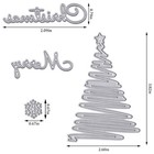 Metal Christmas Tree Cutting Dies  Christmas Words Die Cuts Stencils Snowflak   