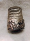Simons 1905   Cupid Cherub Angels   Sterling Silver Thimble   Shield Hallmark