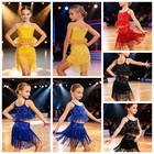 Girls Sets Ballet Outfits Salsa Ballroom Athletic Dancewear Samba Tassel Latin