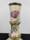 Antique Royal Worcester  Flowers Gold Ivory Vase Marked  1163  Beautiful Piece 