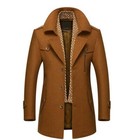 2020 Stylish Men s Wool Coat Winter Trench Coat Outwear Overcoat Long Jacket
