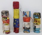 Four Antique Hopi Kachina Dolls Pueblo Indian Painted Wood Carved Sculptures Vtg