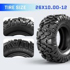 26x10-12 Atv Utv Tires 6pr All-terrain Sand Mud Trail Tubeless Pack Of 2