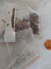 Vintage Unused Lot Of Mixed Glass Seed Beads Var Sizes  Shapes  Colors Purple