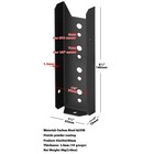 20 Pcs 2x6 Fence Bracket deck Rail Mount Connectors 18 Gauge black