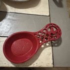 Red Cast Iron Rooster Spoon Rest