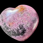 Hand Carved Natural Stone Heart Sculpture Romantic Figurine Desk Decor Collectib