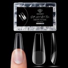 Long Coffin Nail Tips - 510pcs Pre-shaped Half Matte Full Cover Fake Nails Ge   