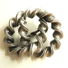 Large Vintage Openwork Twisted Metal Brutalist Sewing Button   Under 1-11 16 