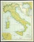 Ca 1937 Vintage Italy Map Wall Art Original Roma Venice Antique