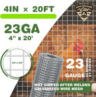 Hardware Cloth 1 4 Galvanized Wire Mesh Roll 4  X 20   23 Ga  - Chicken Wire Fen