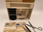 Vintage Sewing Lot Scissors Bobbins Buttons Singer Parts Buckles