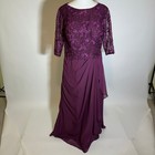 Nwd Gown Gallery Lace Chiffon Gown Mother Of Bride Formal Dress Womens 16w Plum