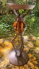 Set Of Vintage Brutalist Metal Candle Holders
