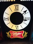  vtg  1960s Miller High Life Beer Light Up Stain Glass Look Clock Sign Bar Pub
