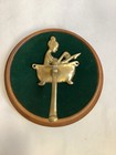 Vintage Solid Brass Metal Woman Bathing In Bathtub Wall Hook For Robes Or Towels