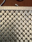 Vintage Whiting   Davis Silver Mesh Evening Bag Purse Modernist Euc 