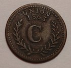 1863 Union Charnley No  11 Orange St  Providence R i  Civil War Store Card Token