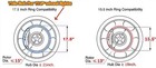 17 5  Quad Row Pure White Double Sided Trucks Led Wheel Rim Lights Set 4   alu   