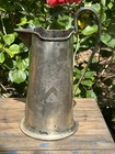 Antique Silver Plated European Beer Pitcher Coat Of Arms 