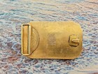 Vintage   Rare - Solid Brass - 1603 English Coat Of Arms Motif  Belt Buckle