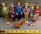 Vtg Marvel Educational Dollhouse Dolls Mini Family Of 8 Plus Dog Some In Bags