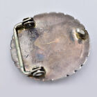 Old Pawn Small Sterling Silver Sleeping Beauty Turquoise Women s Belt Buckle