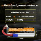 2pcs 14 8v 4s 6200mah Lipo Battery Ec5 For Rc Truck Car Quad Helicopter Drone