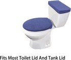 Memory Foam Bathroom Toilet Rug Set 4 Piece With Toilet Lid Cover And Tank