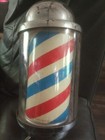 Dix Barber Supply Co Vintage Rotating Mini Barber Pole With Light Works Great