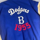 Vintage Mirage Brooklyn Dodgers Varsity Jacket Mens L Blue 1955 World Series Mlb