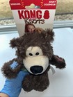 Kong Wild Knots Bear Medium large Dark Brown Squeaky Plush Dog Toy   1k