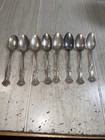 8 Vintage 1847 Rogers Bros Xs Triple Silverplate Grape Pattern Spoons