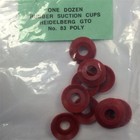 Rubber Suckers Su-83r Poly Heidelberg Gto  Speedmaster Red Qty 12