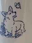 Corgi Louisville Stoneware Corgi With Butterfly Canister Lid Dog Signed Read