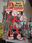 Vintage Reddy Kilowatt Porcelain Sign 24x13    Diecut Electric Power Co  Gas Oil