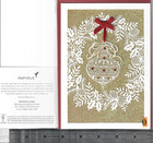A - 1   Papyrus    Hallmark  Embellished Christmas  Card With Matching  Envelope