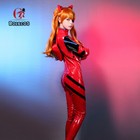 Neon Genesis Evangelion Asuka Eva Pu Leather Battlesuit Cosplay Tight Bodysuit