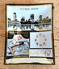 Vtg Houze Art Expo 67 Glass Tray Black Gold Montreal Skyline World Exhibition