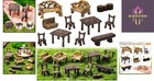 Vintage-style Miniature Table And Chairs - 11-piece Set For Creative Spaces