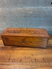 Antique Wheeler   Wilson Sewing Accessories Carved lined Push Button Wooden Box