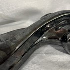 Vintage Haeger 23  Stalking Black Panther  W silver Glaze Swirl  Ceramic Mcm 